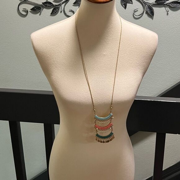 Premier Designs “ Fiesta” Multicolor Pendant Necklace #PDNK2 - Picture 6 of 7